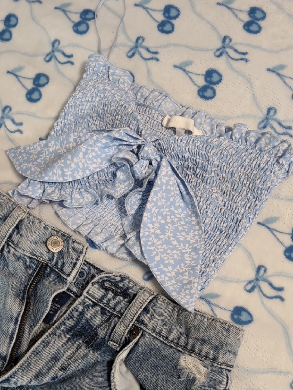 Denim Patchwork Cutoffs - Picture 3 of 3
